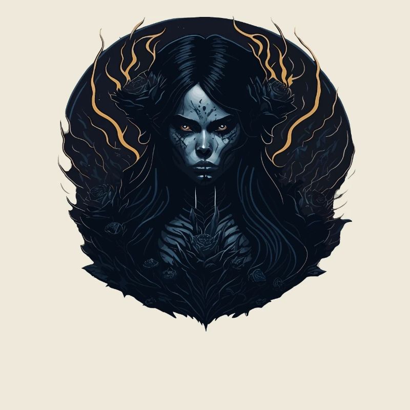 Schwarzes Gothic Mädchen Ästhetik