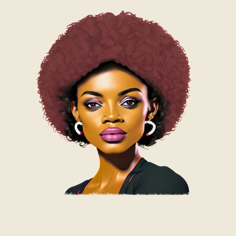 Dame mit Afro