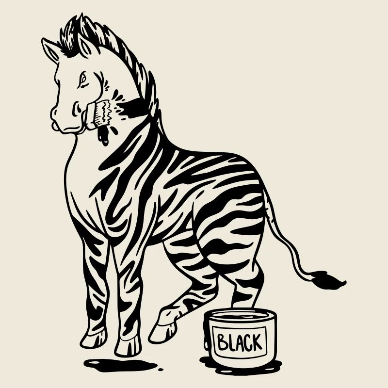 Zebra Schwarze oder Weiße Streifen Lustige Bilder