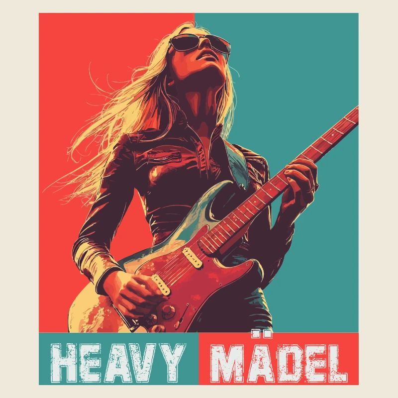Heavy Mädel, Frau mit E-Gitarre