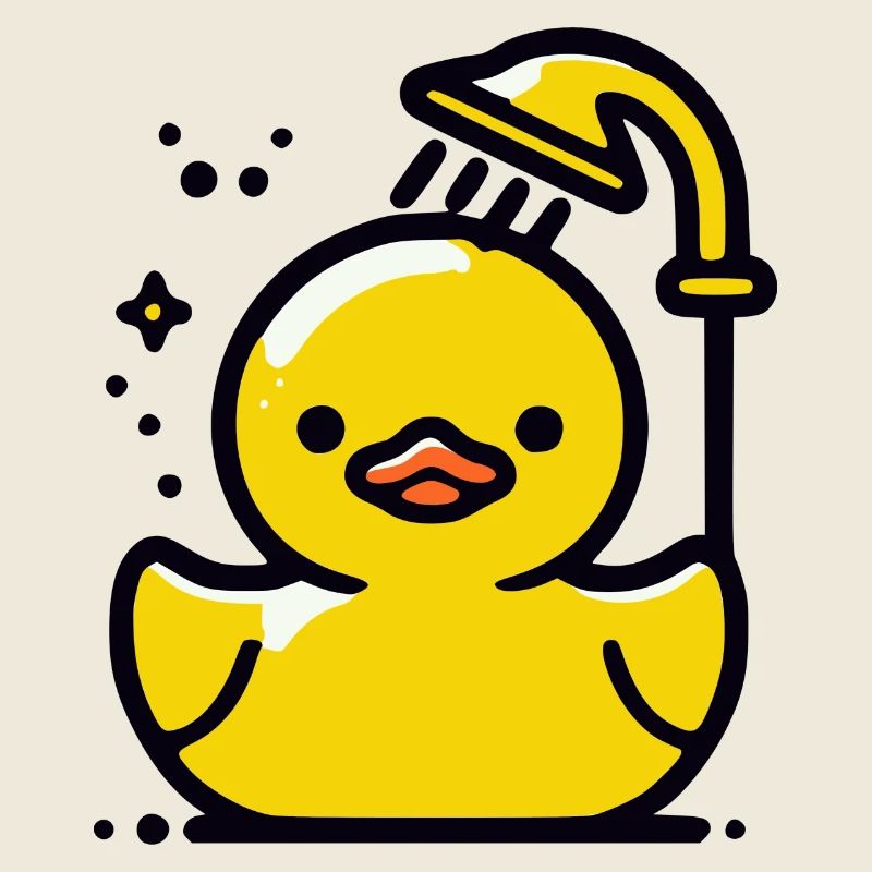 Quietschente gelbe Ente Dusche
