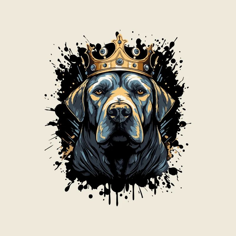 boxer hund tier krone