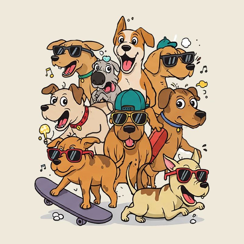 Glückliche Hunde