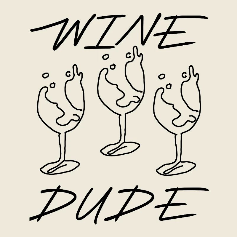 Wine glass line drawing wine dude