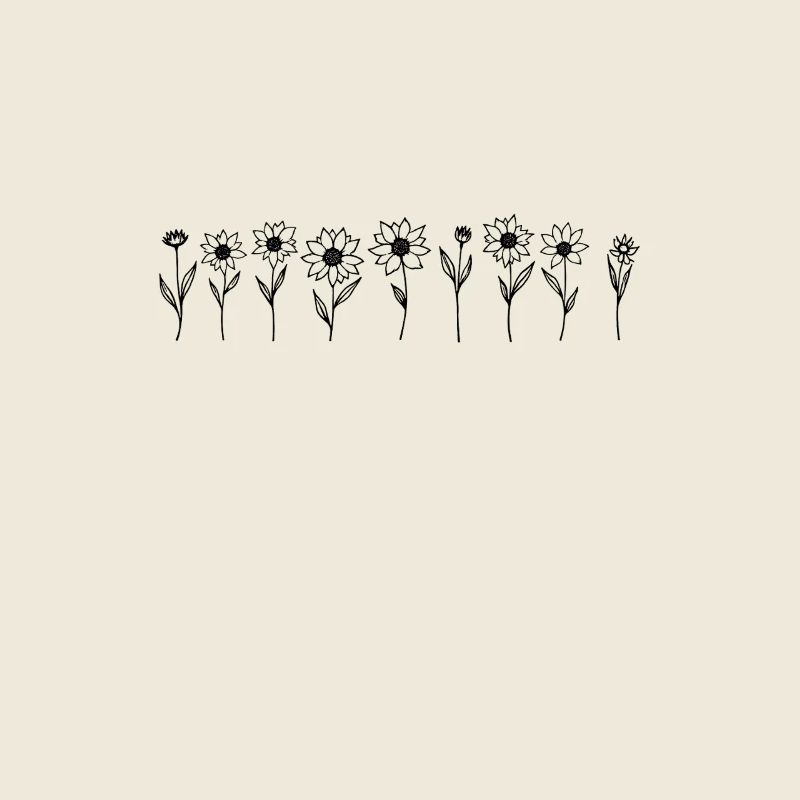 Rangée florale minimaliste