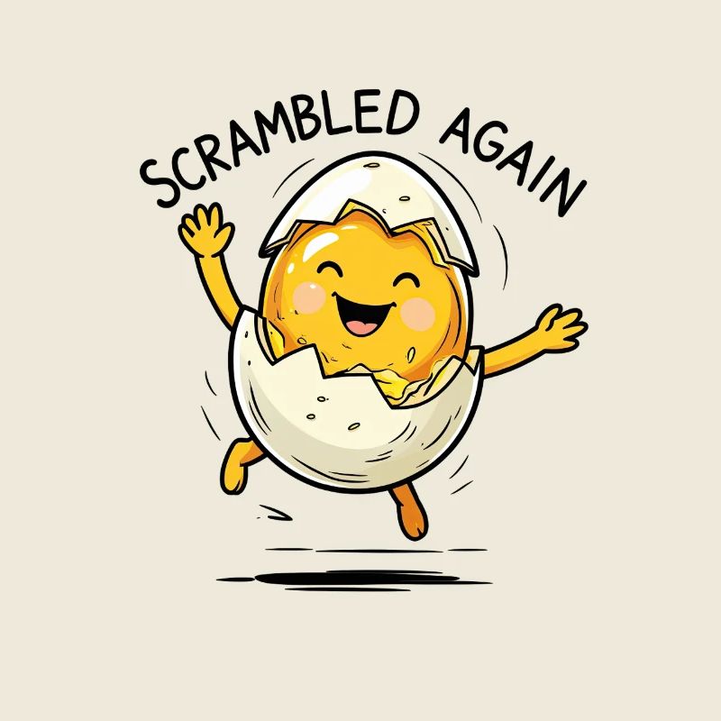 Mixed up again – egg with humor