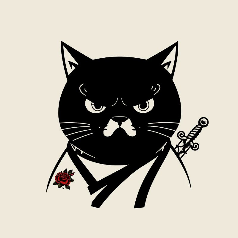 Die Samurai-Katze, die Bushido-Katze