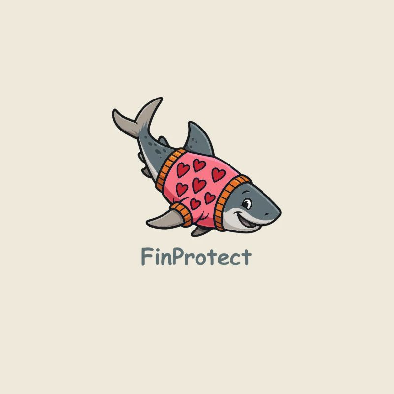 Requin comique avec pull coeur