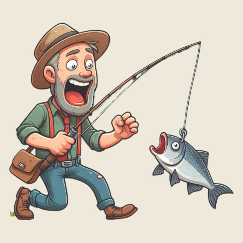 Glücklicher Angler