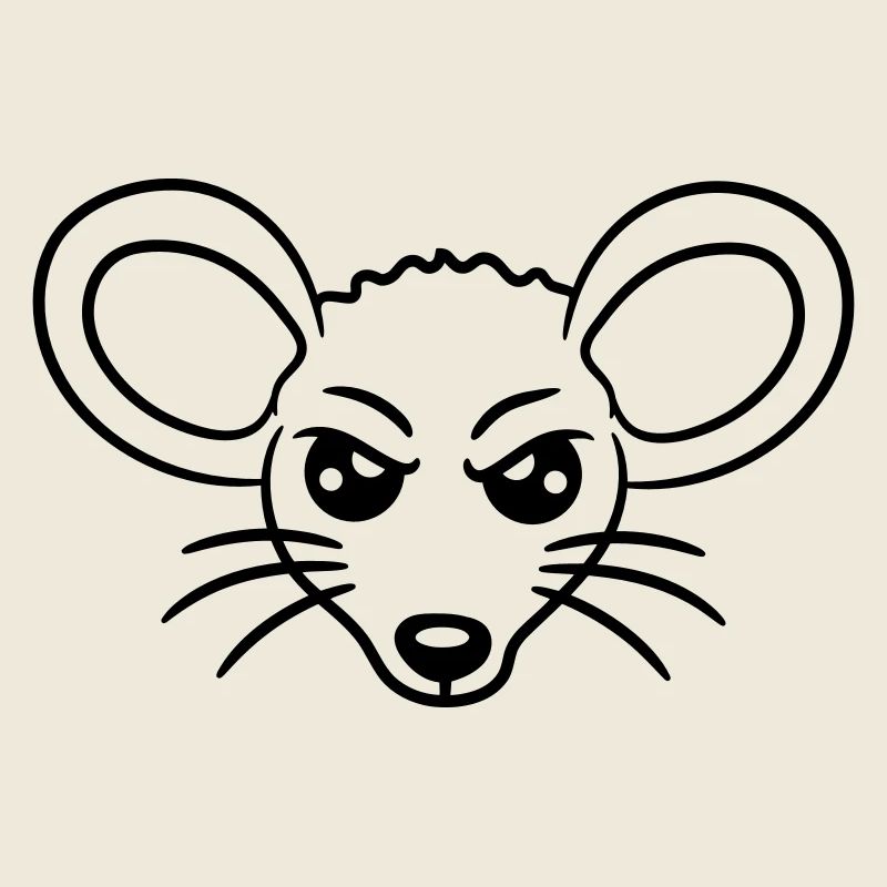 Maus Guckt Böse Wütend Frustriert Sauer Aggressiv