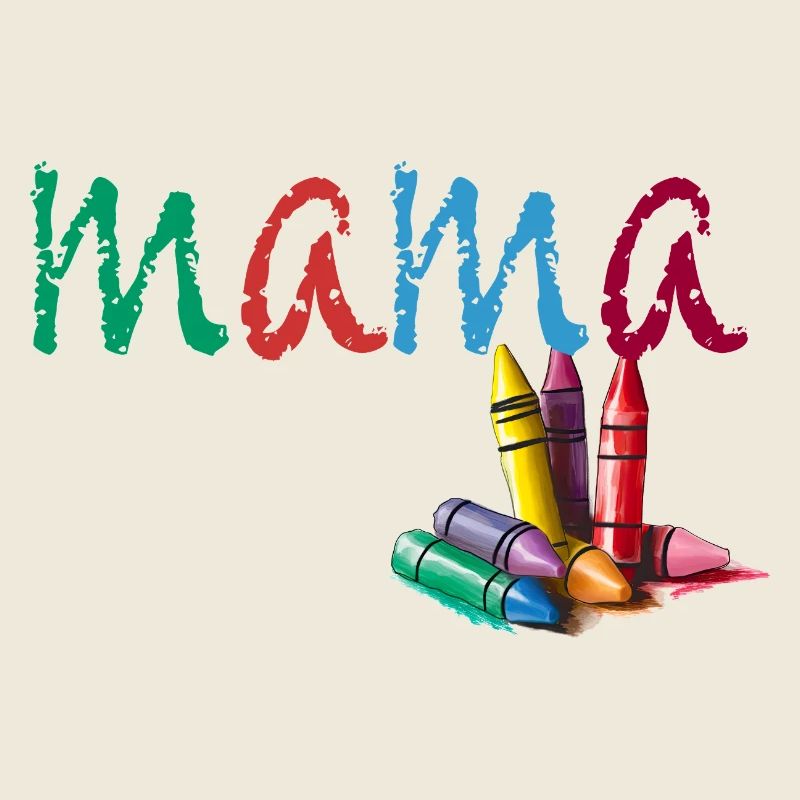 Mama - Kreide bunt