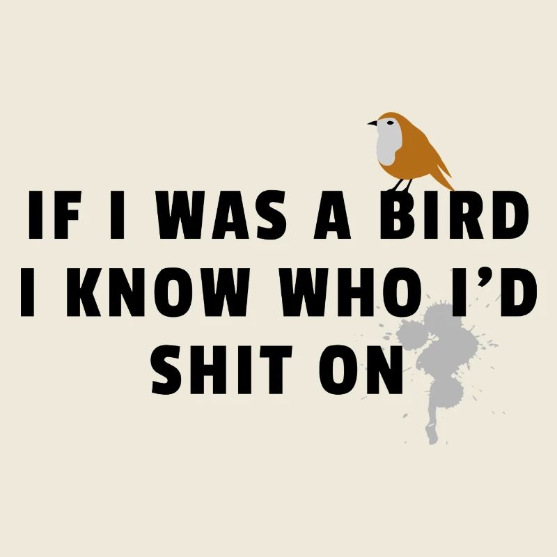 If I Was A Bird I'd Know Who I'd Shit On Sarcasm