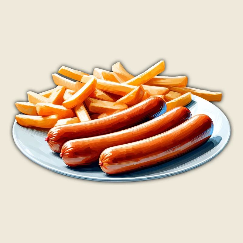 Frites et saucisses Restauration rapide Plat préféré