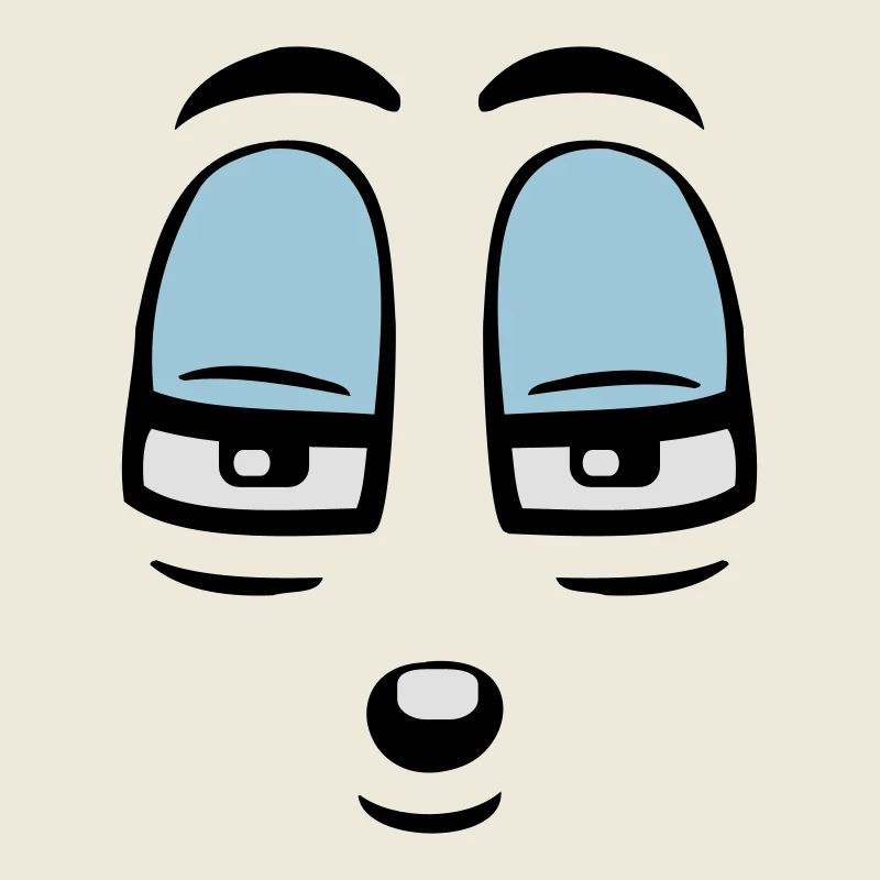 Skeptisches Comic Gesicht Verurteilender Blick