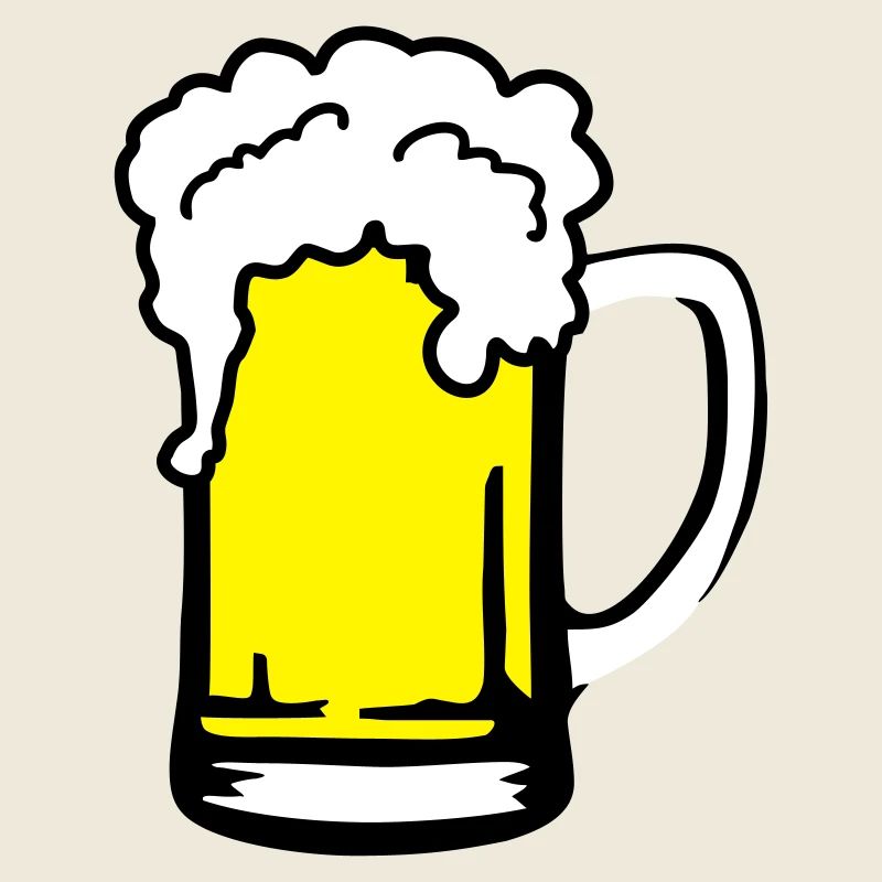 Bier mit Schaum, Bierkrug