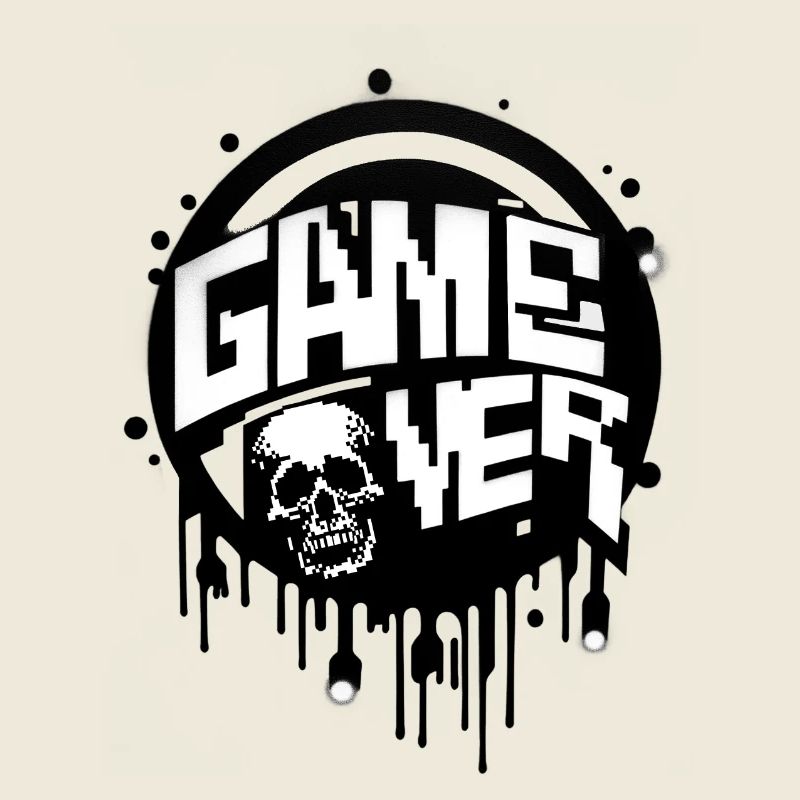 Game Over Gamer Player Video Game Console