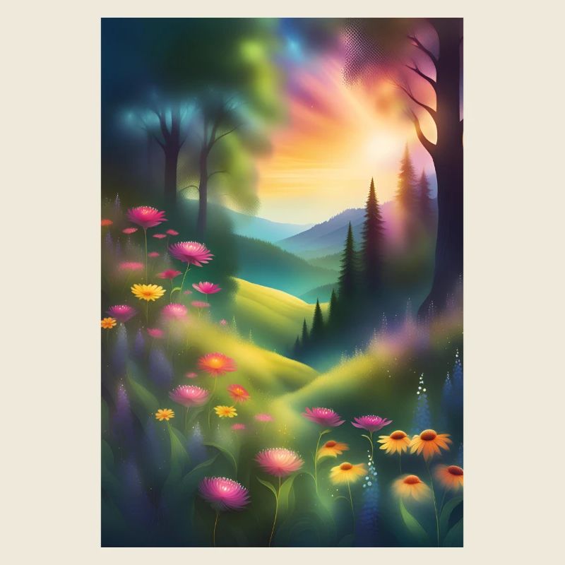 Magnifique conception graphique de forêt