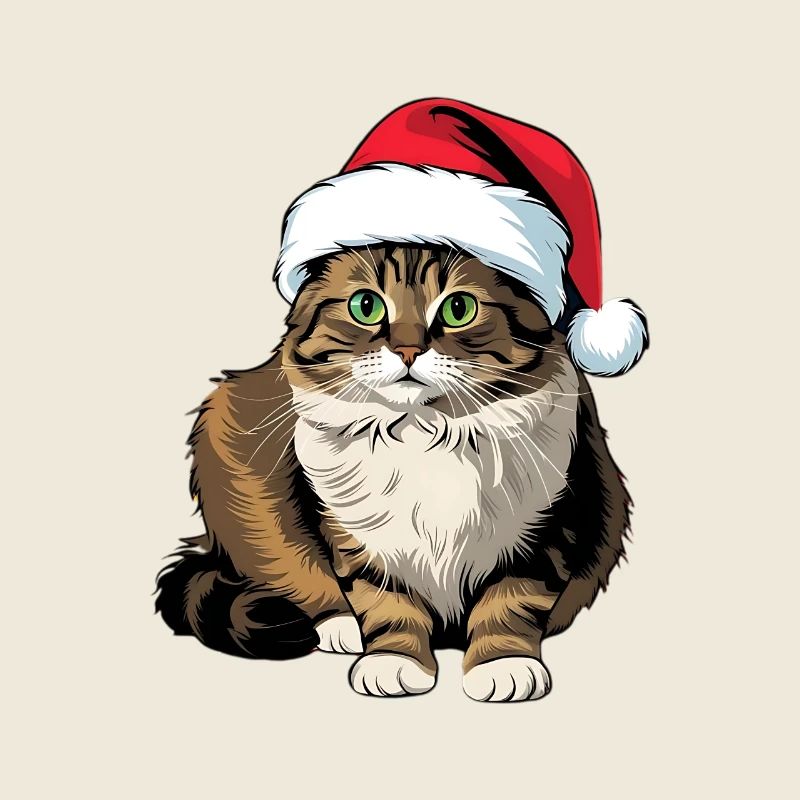 Chat mignon Ragdoll en mode Noël