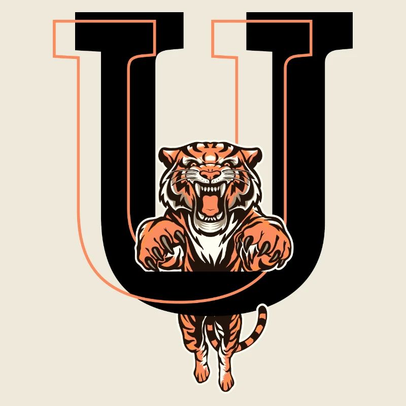 Buchstabe u Tiger - Geschenkidee