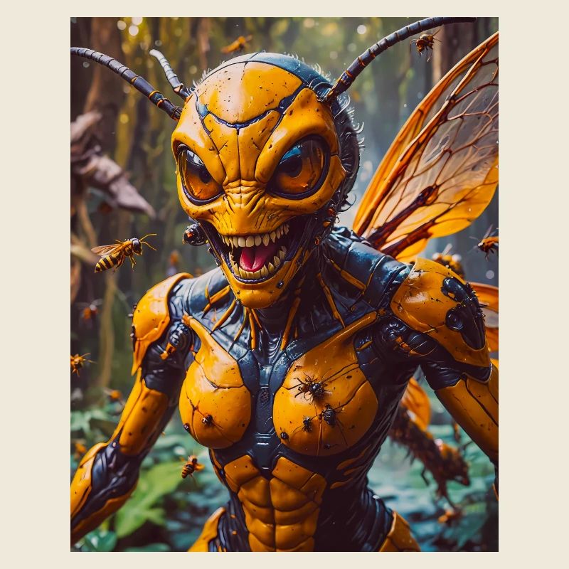 mutant monster half men half insect dark horror