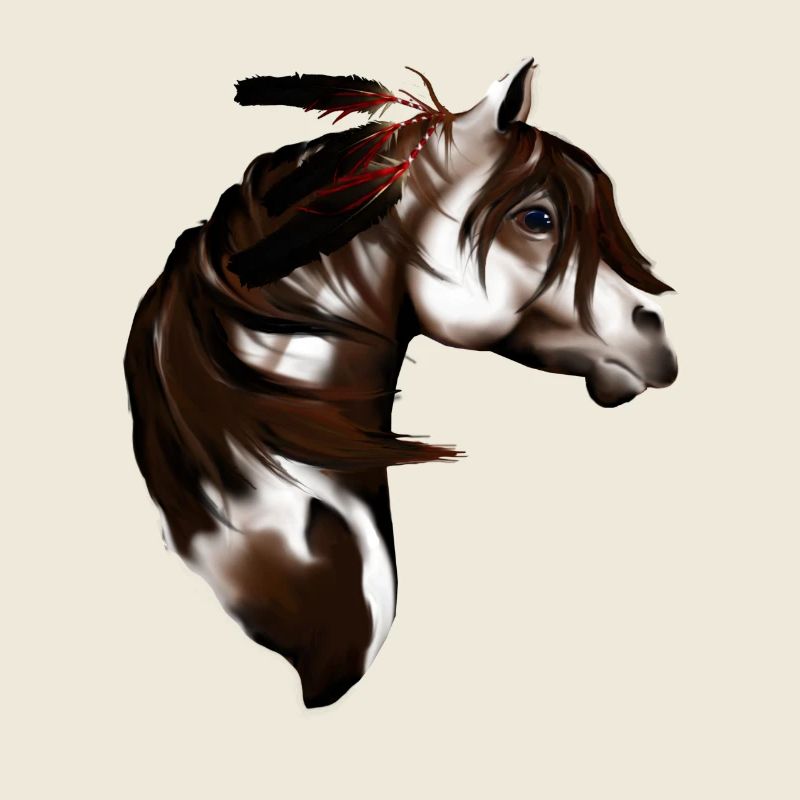 Feathered Paint Horse