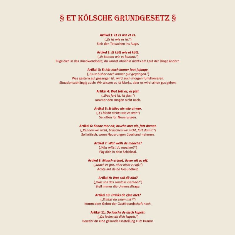 Et Kölsche Loi fondamentale - Et Kölsche Loi