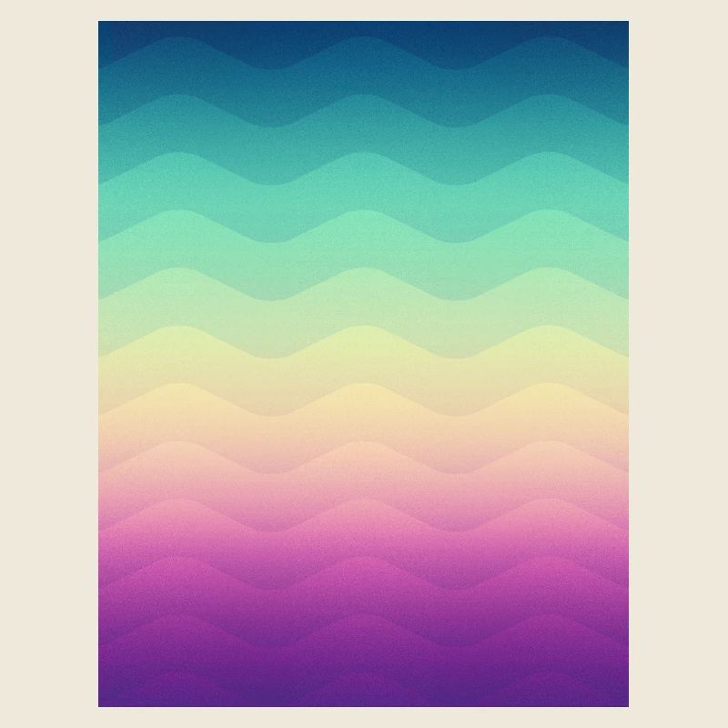 Minimal Geometry Waves (Rainbow) - Phone Case