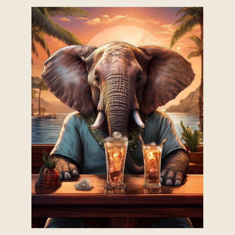 Elefant an der Bar