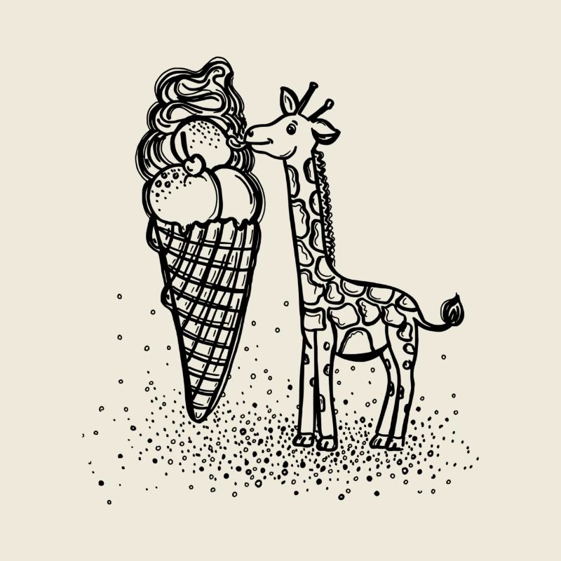 Ein Eis, so gross wie eine Giraffe