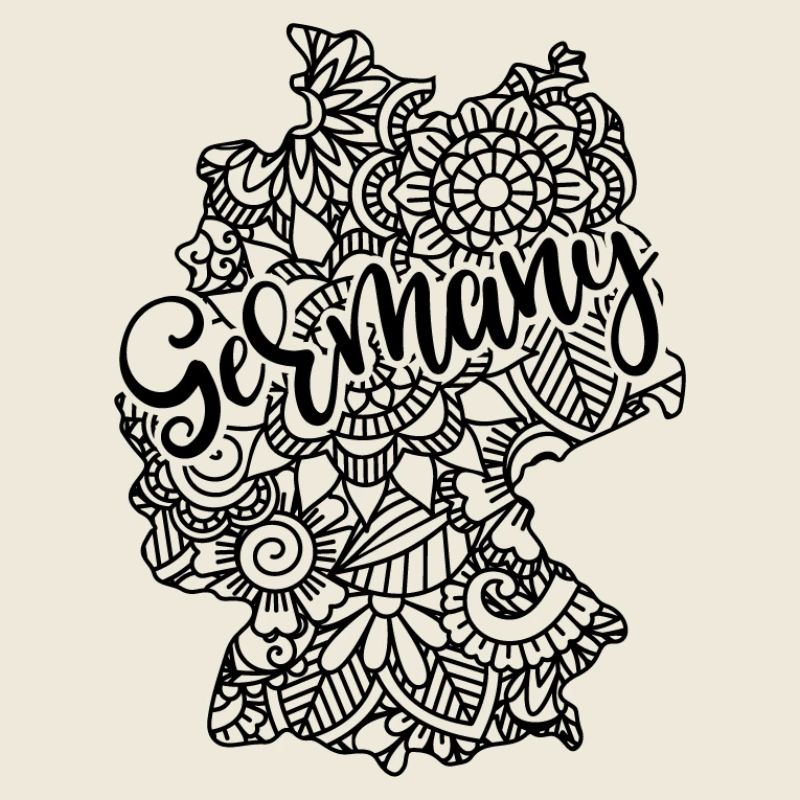 Germany Mandala Map Art