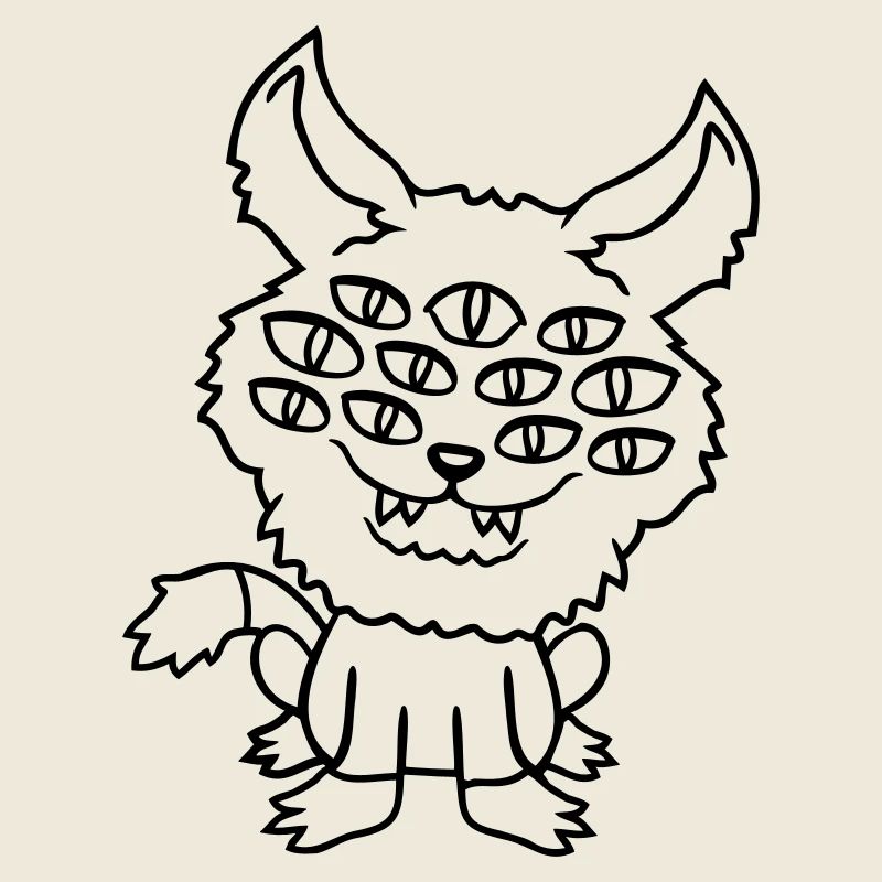 Cat Demon Many Eyes Devil Hell Evil Monster