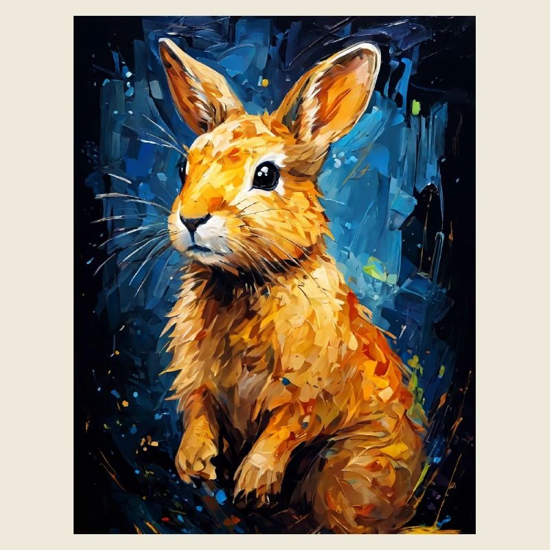 Rabbit in digital art