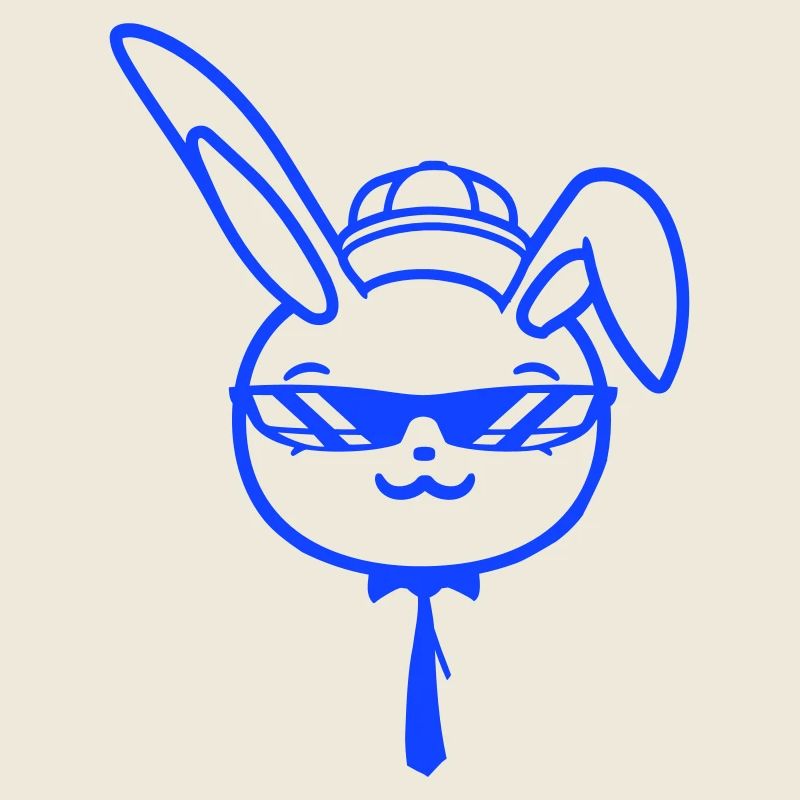Bunny Sunglasses Cappy Tie Cool Hat Comic