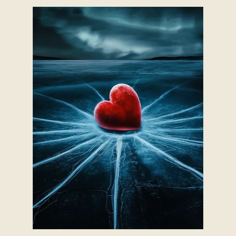 Heart on broken