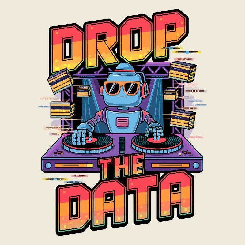 Drop the Data DJ Robot Techno Design