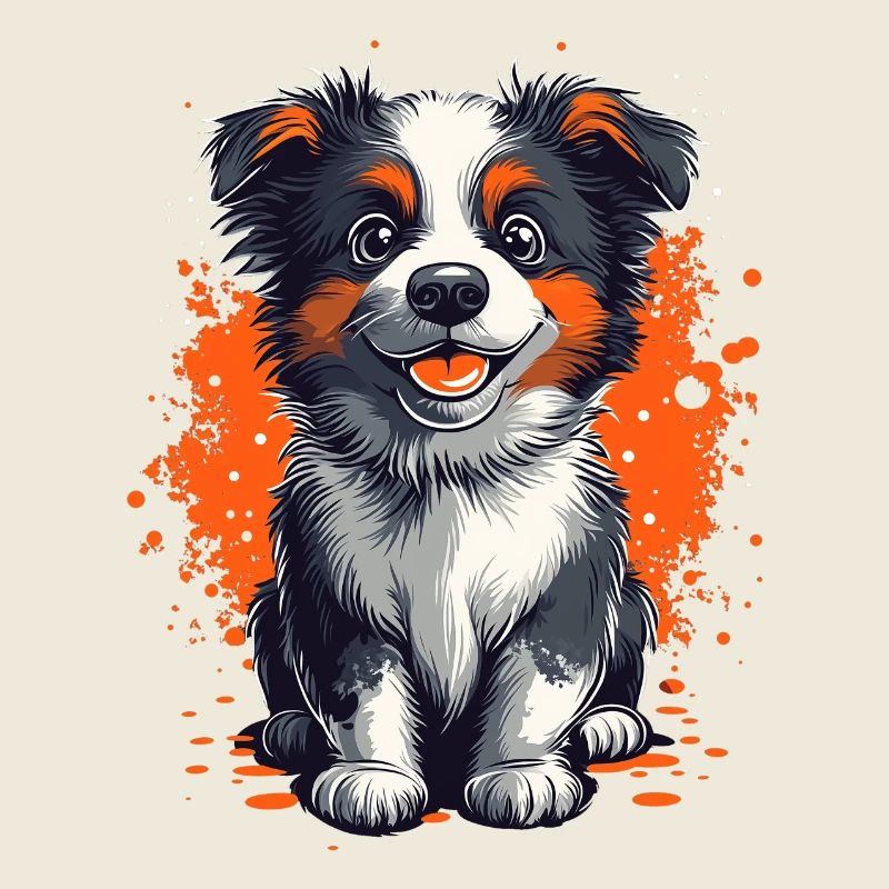 Australian Shepherd Welpe lustiger Hunde Aussie