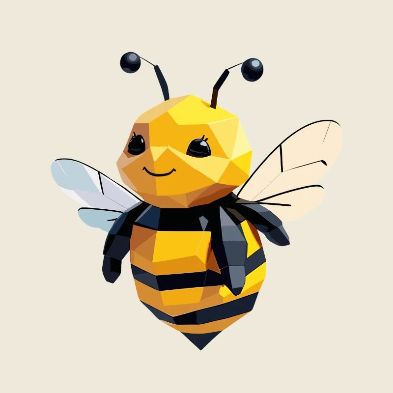 Mignon design polygone bourdon