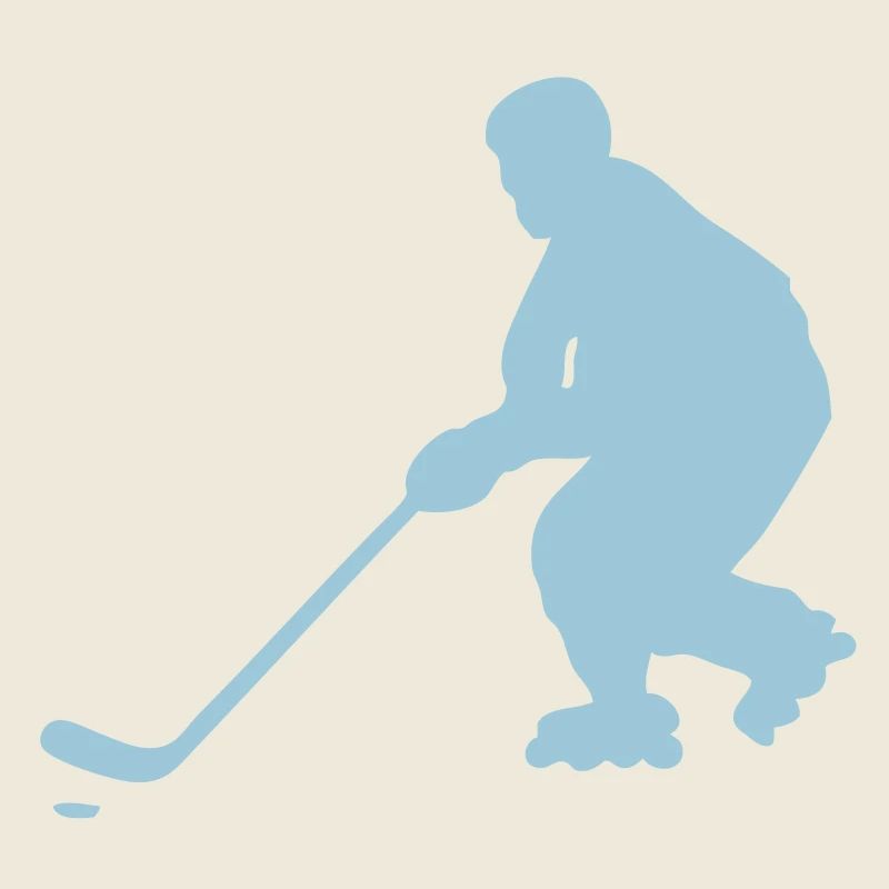 inline skating hockey silhouette2 drawing