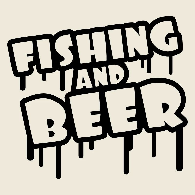 Fishing And Beer Graffiti