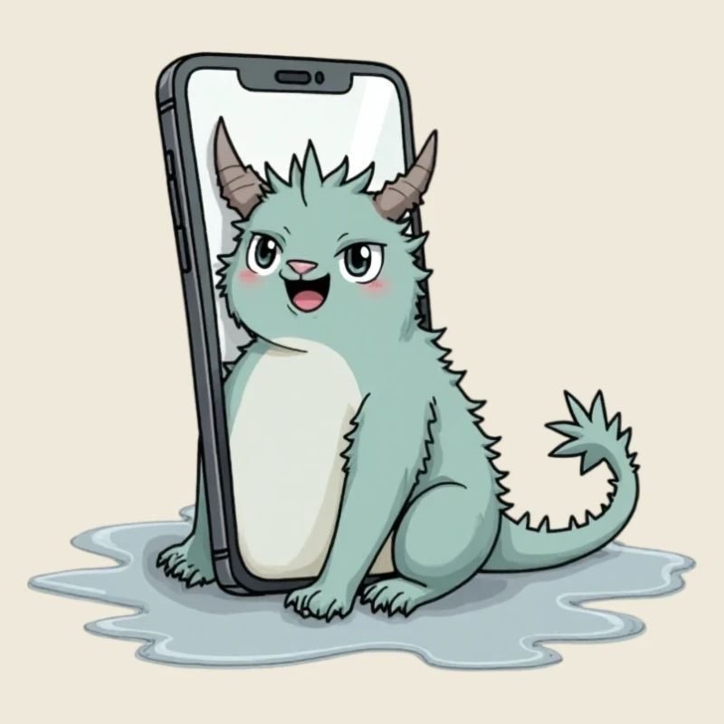 cute mythical creature fred on iPhone