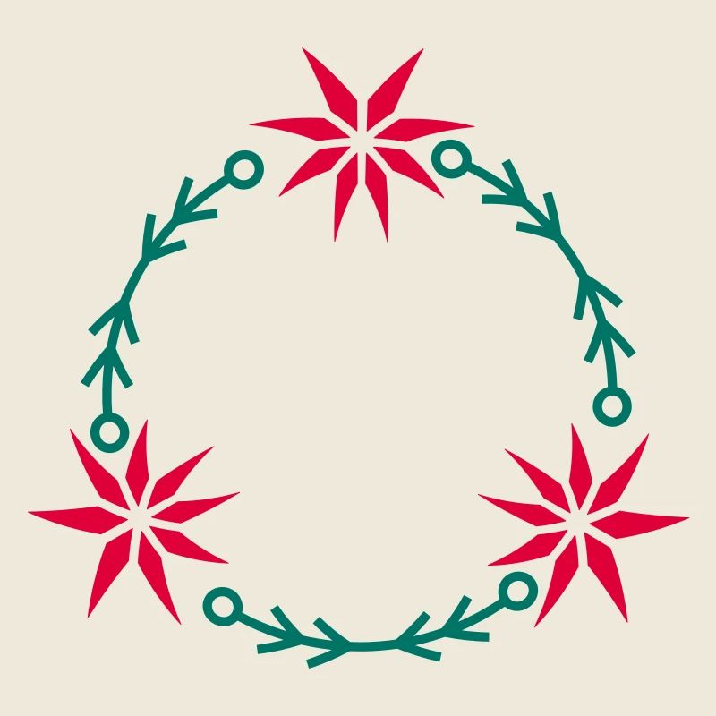 Weihnachtskranz aus Weihnachtsstern