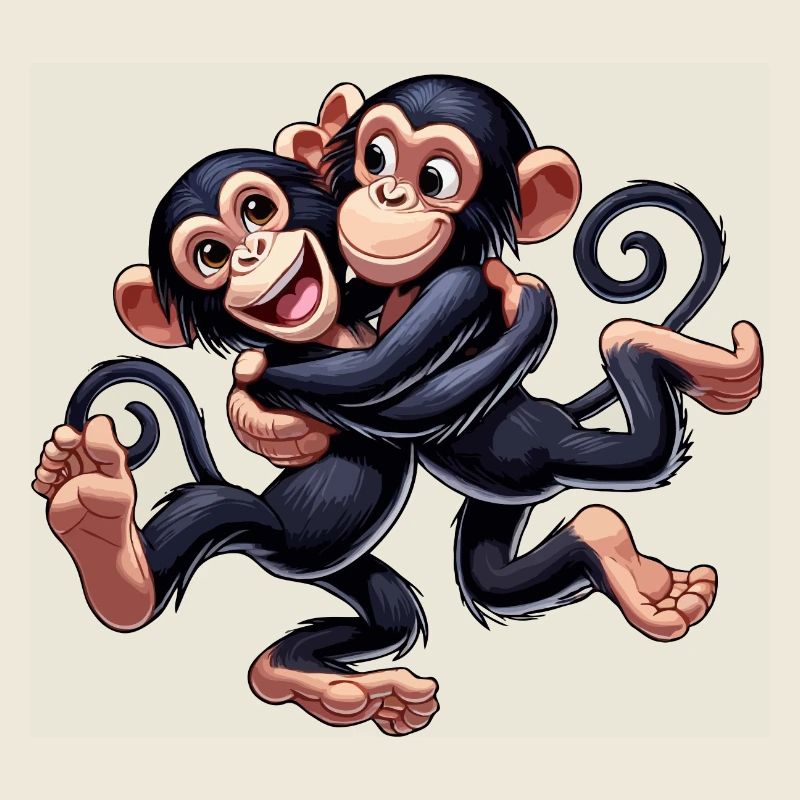 Chimpanzee couple