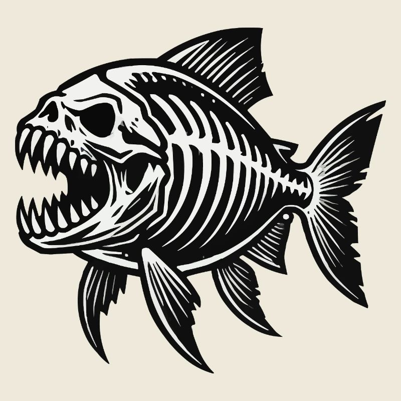 skelett piranha