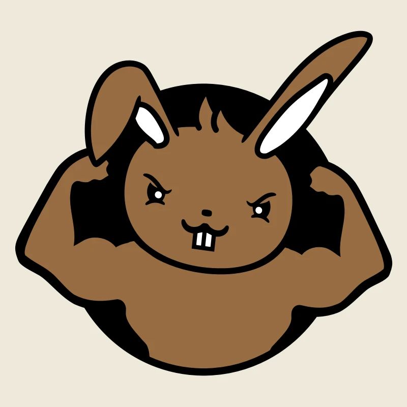 Bunny Bodybuilder Gym Muscles Strong Fitness Biceps