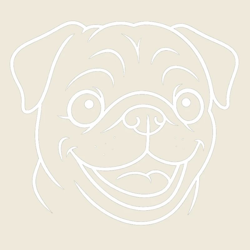 TinyPaws Black & White Edition Mops Style b