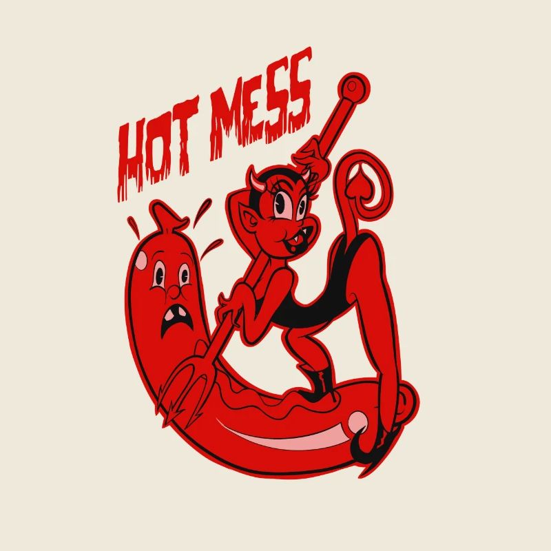 Hot Mess Cartoon Pinup