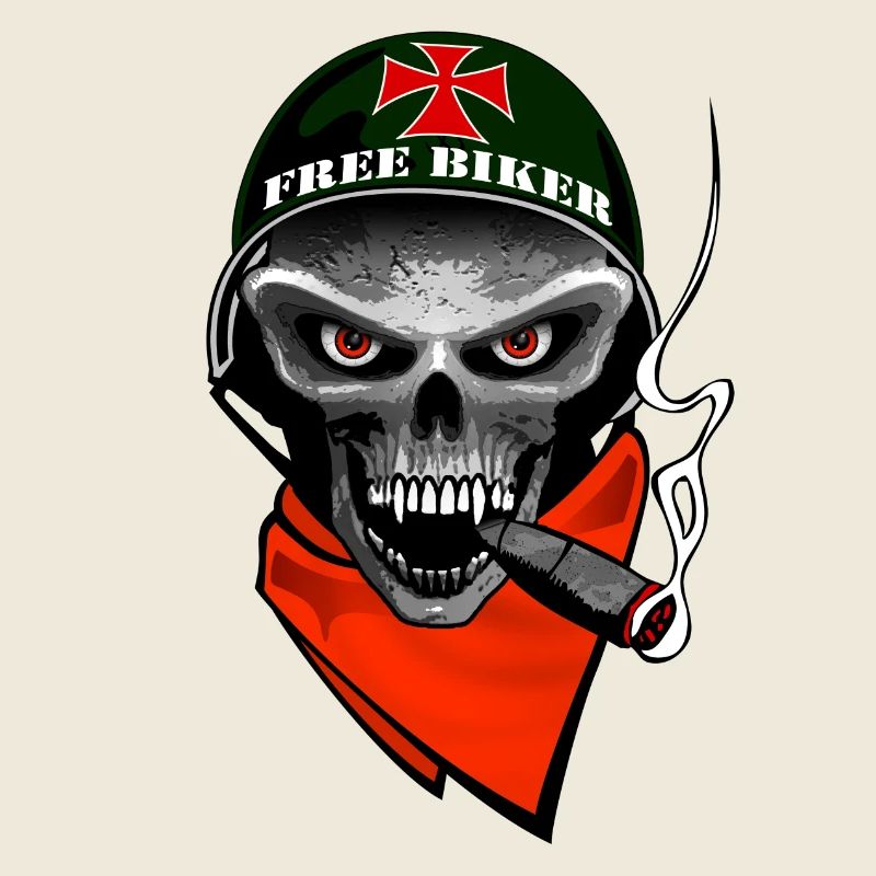 biker skull design