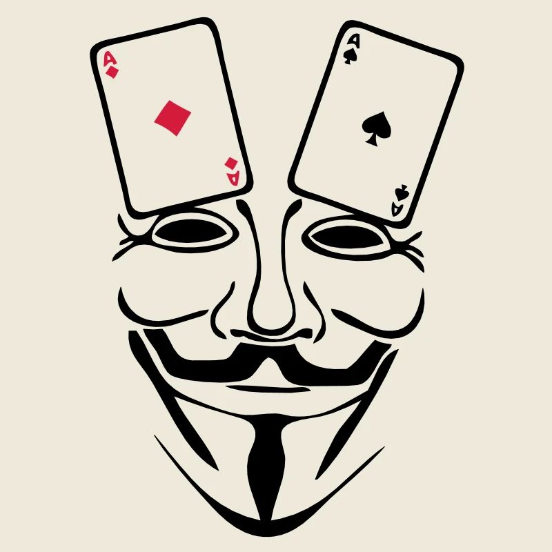 anonymous mask masque carte poker as1