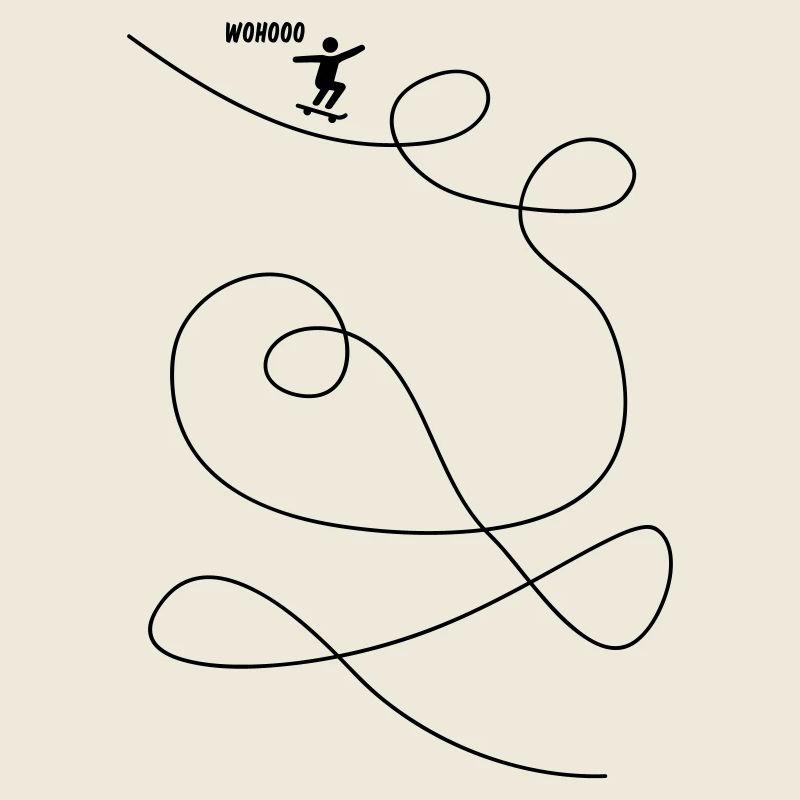 Skateboarder macht Looping Geschenk