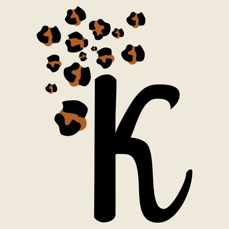 Letter k leopard patterns